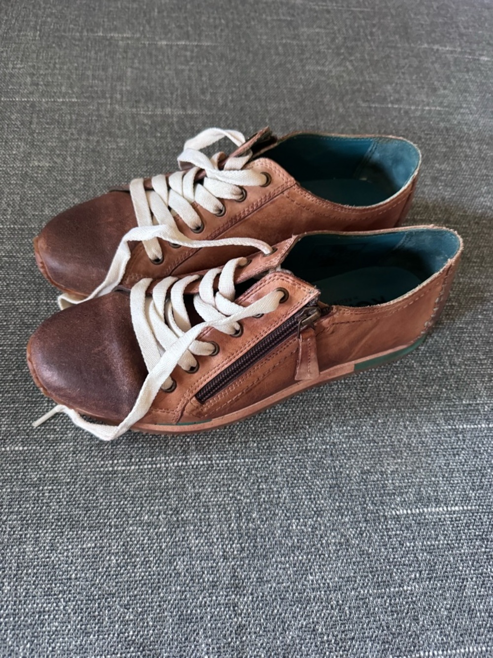 Roan Bed/Stu Maudt Pecan Leather and Suede Sneakers - Picture 7 of 10